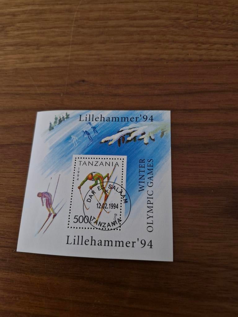 Lillehammer '94 Winterspelen Postzegel, Ophalen of Verzenden