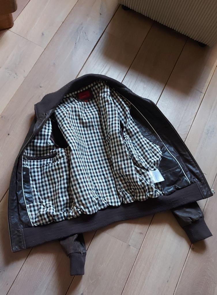 Als nw echt leren heren jack KAOS BY AULUNA mt 50, Kaos by AULUNA, Bruin, Maat 48/50 (M), Ophalen of Verzenden