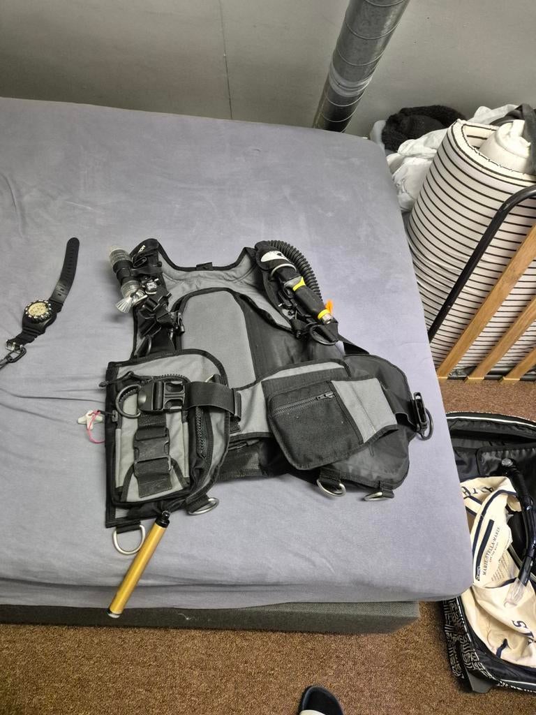 Trimvest maat M met geintergreerd lood merk m&m diving, Watersport en Boten, Ophalen of Verzenden, Gebruikt, Trimvest of Wing