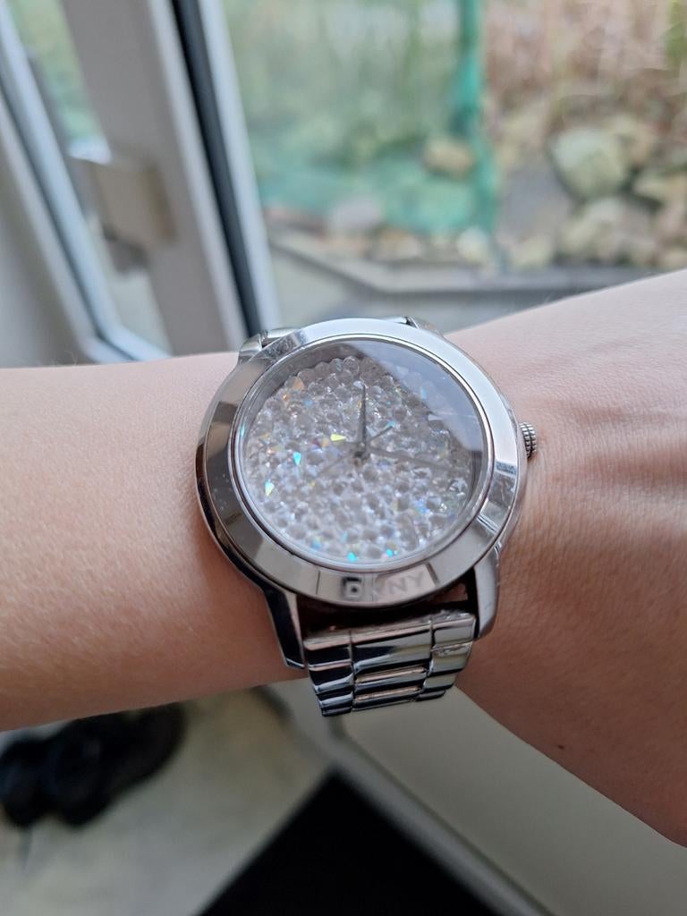 DKNY NY-8474 Dameshorloge - Stalen Band, Sieraden, Tassen en Uiterlijk, Horloges | Dames, Staal, Gebruikt, Staal, DKNY