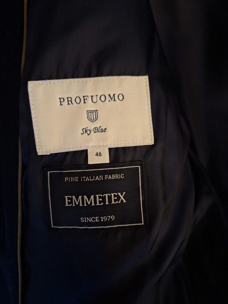 Profuomo Peacoat - Maat S (46) Uitstekende Staat!, Kleding | Heren, Kostuums en Colberts, Blauw, Ophalen of Verzenden, Maat 46 (S) of kleiner