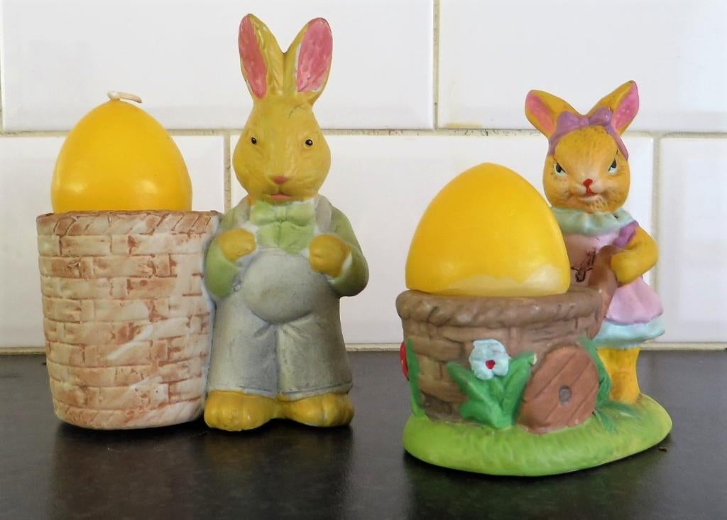 2x Paashaas Beeldje, Ophalen of Verzenden, Zo goed als nieuw, Dier