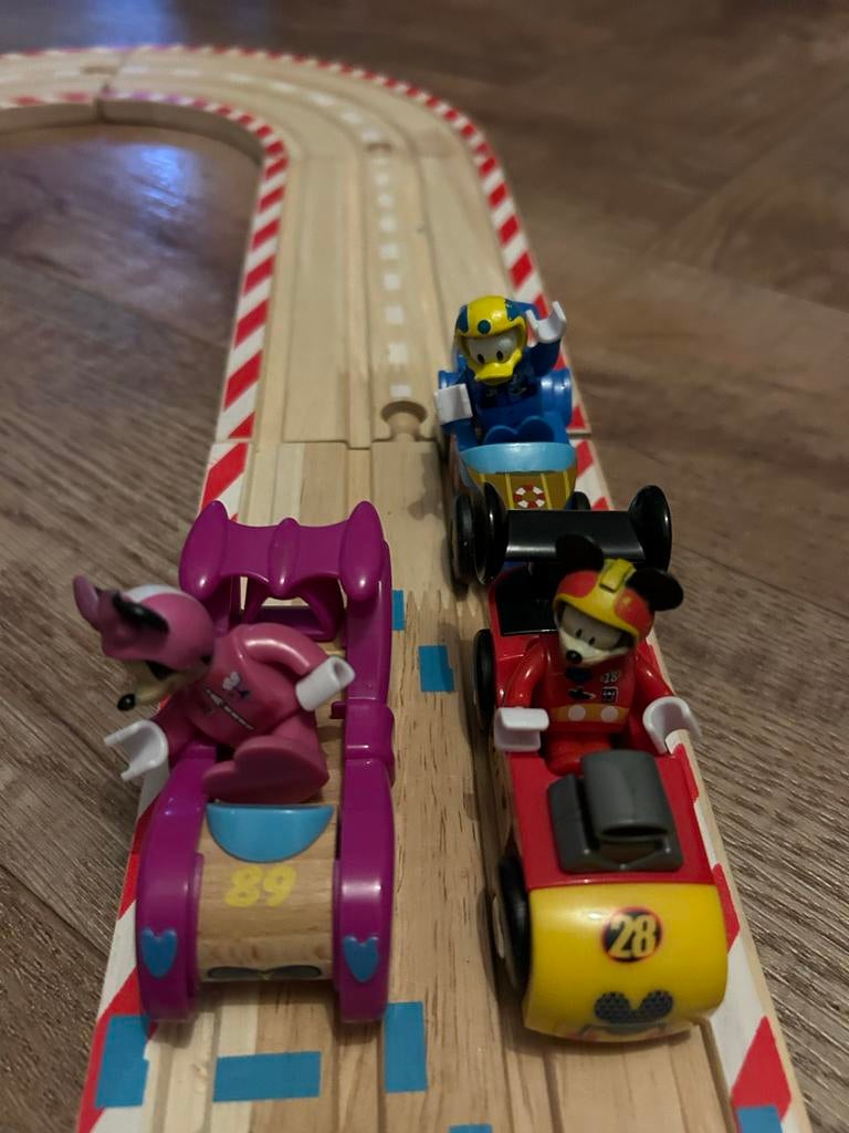 Mickey Mouse Houten Racebaan / Treinbaan, Ophalen of Verzenden, Gebruikt, Jongen of Meisje