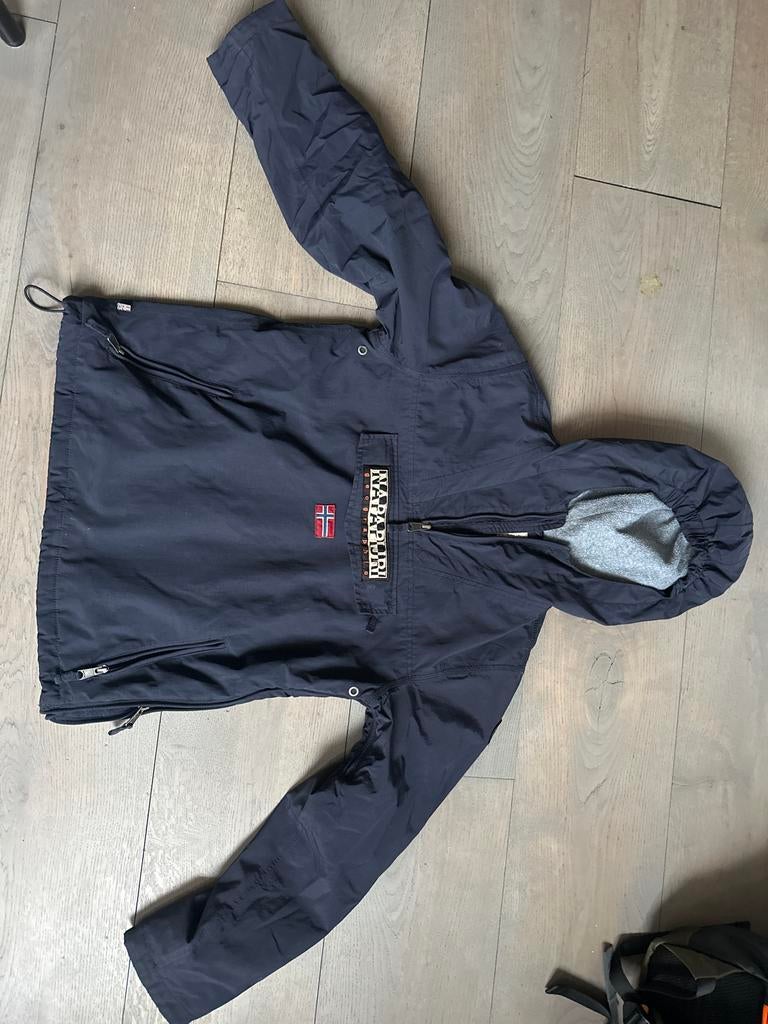 Napapijri Anorak - Maat 162, Ophalen of Verzenden, Maat 46 (S) of kleiner, Blauw