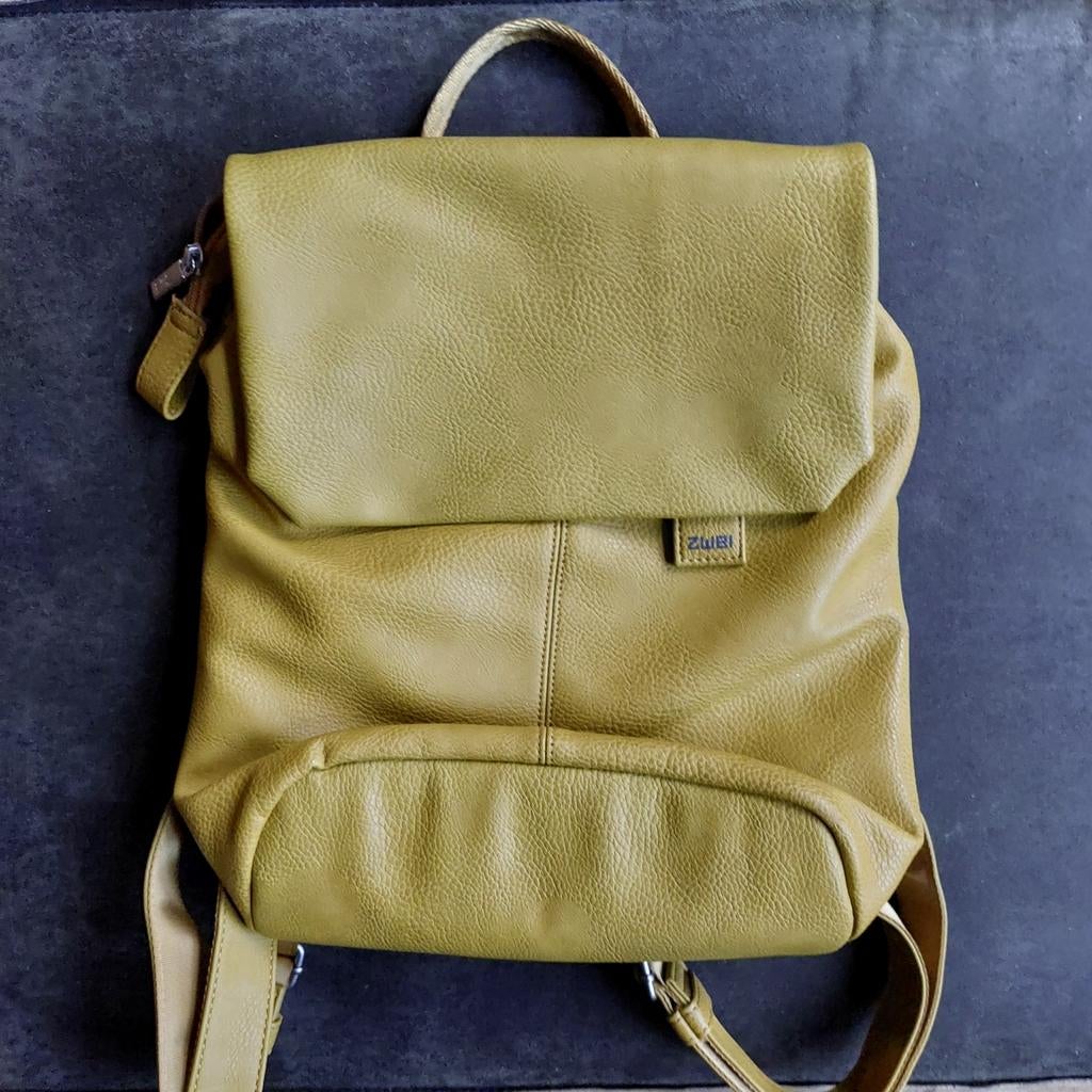 Ruime gele rugtas van het merk Zwei., Ophalen of Verzenden, Zo goed als nieuw, Overige merken, 30 tot 45 cm