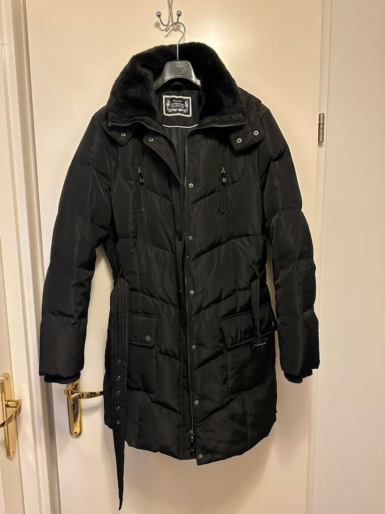 Winterjas mt 44 / 46 zwart, Kleding | Dames, Jassen | Winter, Ophalen of Verzenden, Zo goed als nieuw, Maat 42/44 (L), Zwart