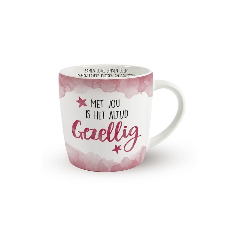 Enjoy Mok Gezellig, Huis en Inrichting, Keuken | Servies, Nieuw, Kop(pen) en/of Schotel(s), Overige stijlen, Aardewerk, Ophalen of Verzenden