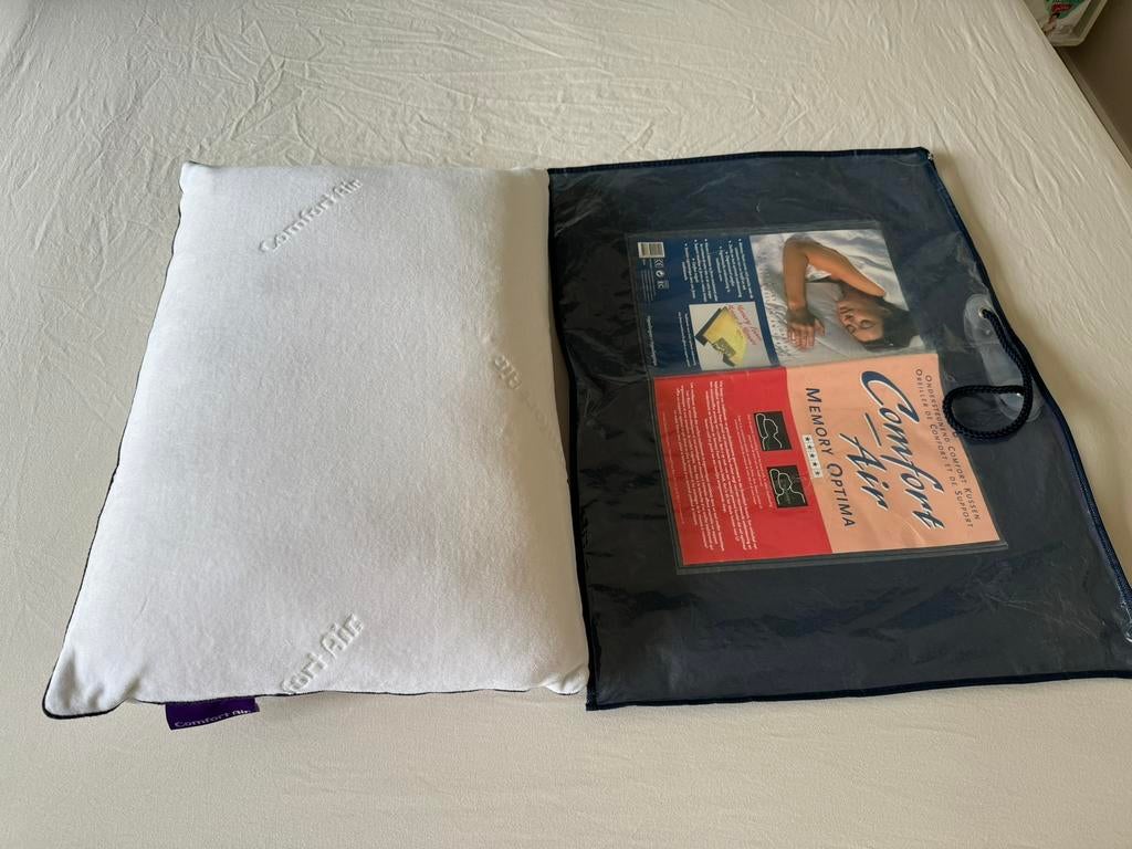 Comfort Air Memory Foam traagschuim hoofdkussen 50 x 70 cm, Eenpersoons, Wit, Ophalen of Verzenden, Zo goed als nieuw