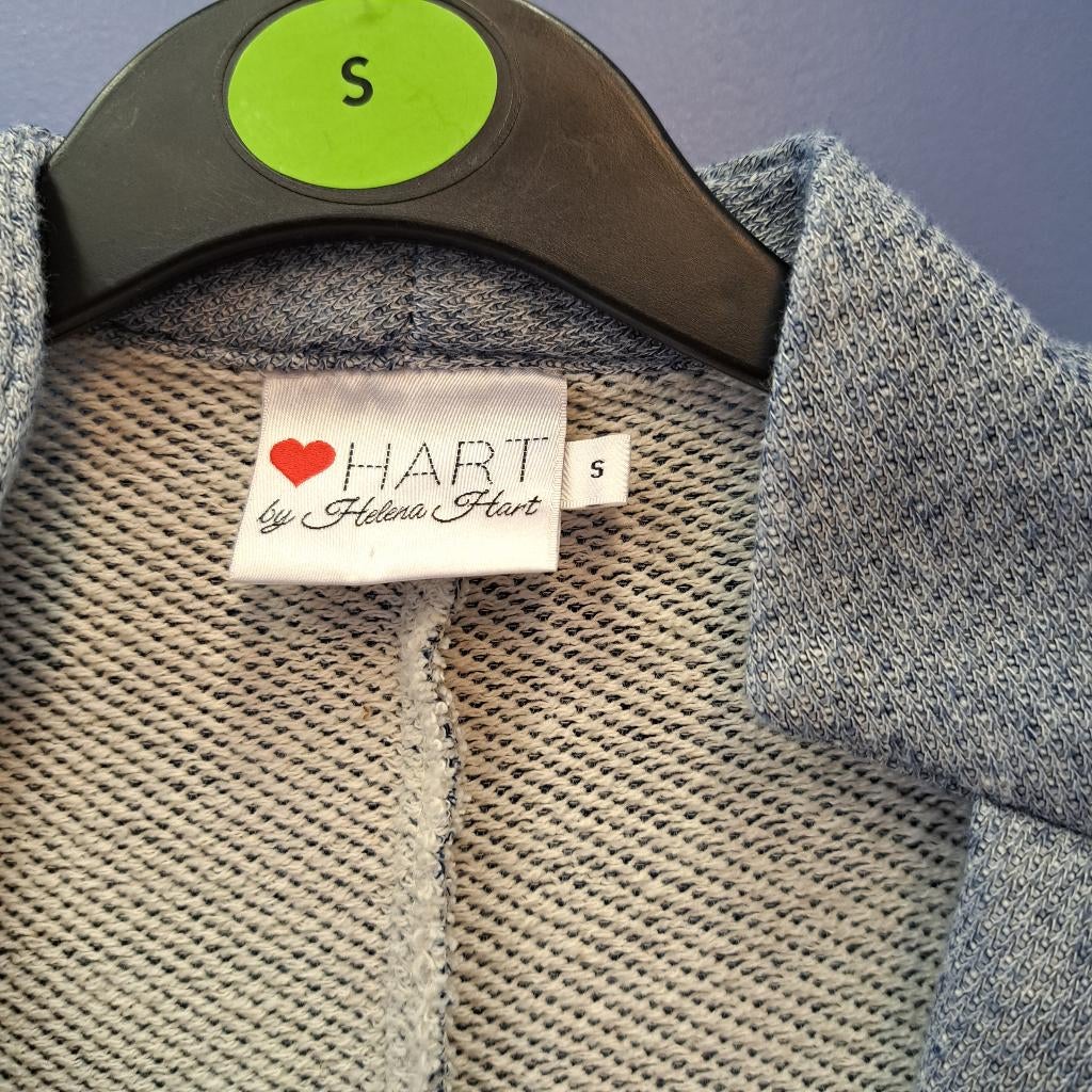 Hart by Helena Hart mooie blazer blauw gemêleerd S 48836, Blauw, ., Zo goed als nieuw, Jasje