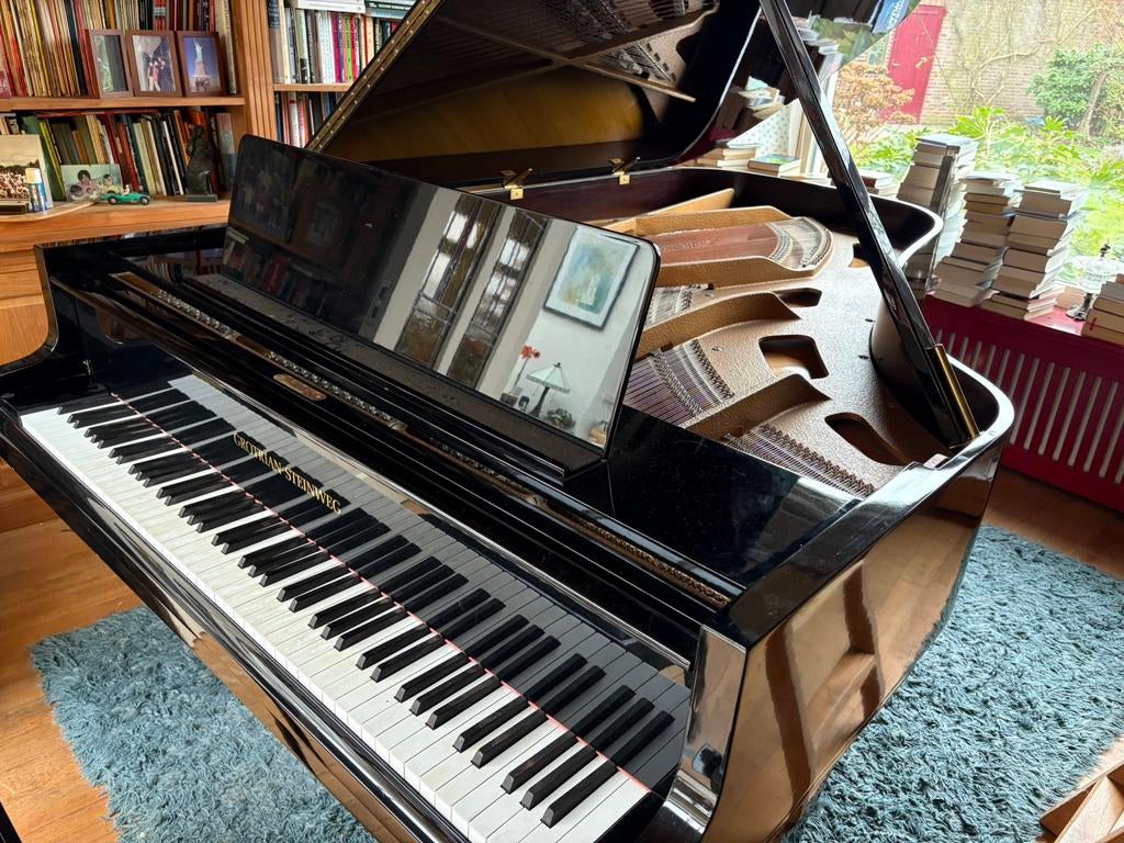 Grotrian-Steinweg Vleugel 223 cm, 1977 – Gereviseerd 2007, Ophalen, Gebruikt, Zwart, Hoogglans