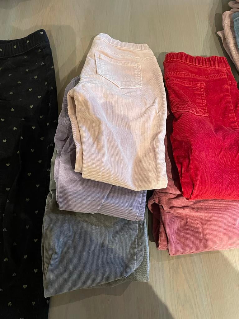 10 Broekjes Maat 110 - Diverse Kleuren, Ophalen of Verzenden, Gebruikt, Hema, Meisje