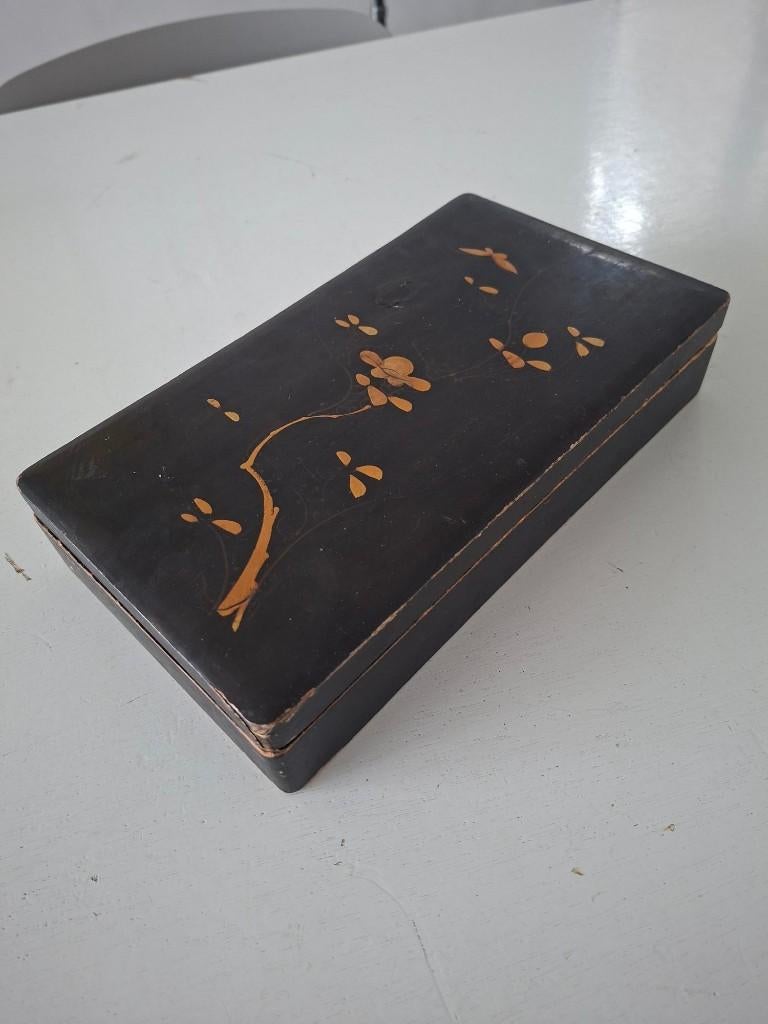 vintage Japanse lakdoos kistje box sieradendoosje, Ophalen of Verzenden