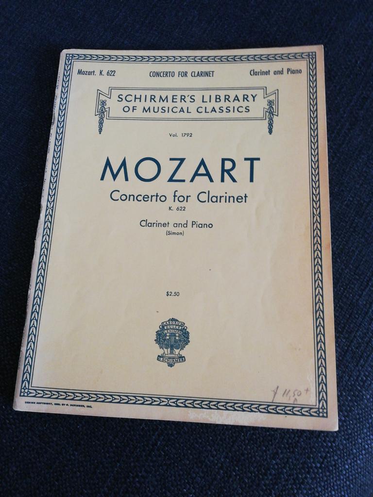Klarinet concert KV 622, Mozart (nieuw), Muziek en Instrumenten, Bladmuziek, Klarinet, Klassiek, Nieuw, Ophalen of Verzenden
