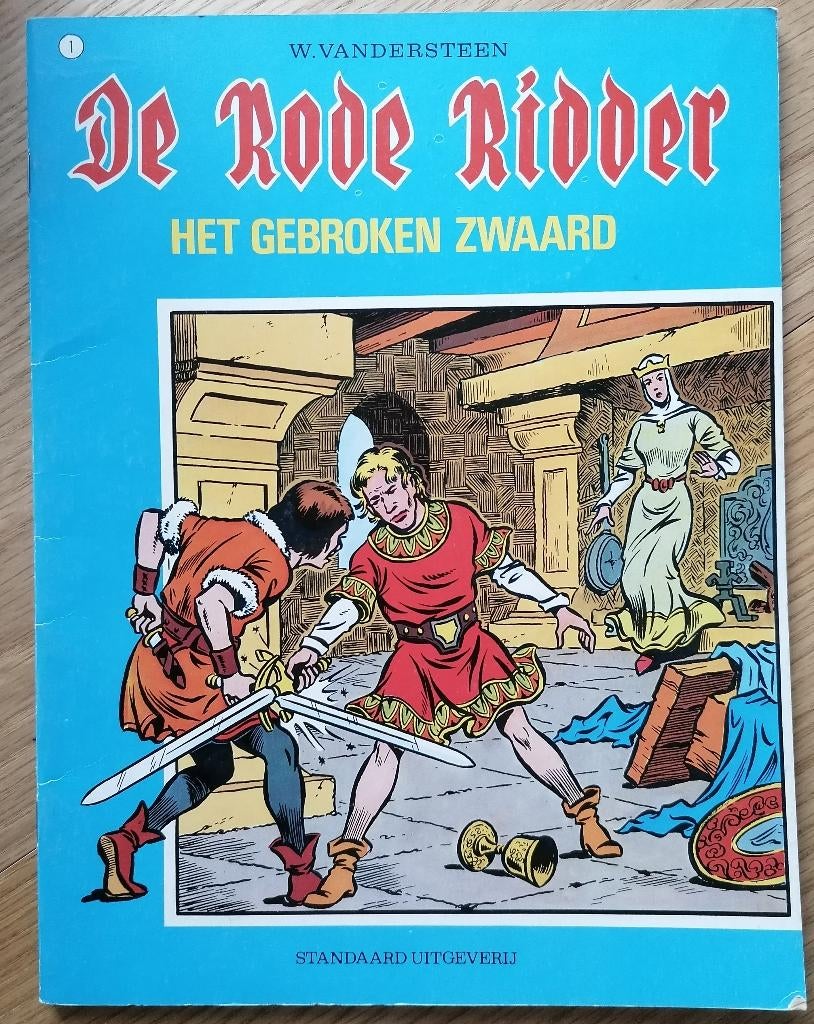 De Rode Ridder nr 1 Het gebroken zwaard 1976, Gelezen, Willy Vandersteen, Eén stripboek, Ophalen of Verzenden