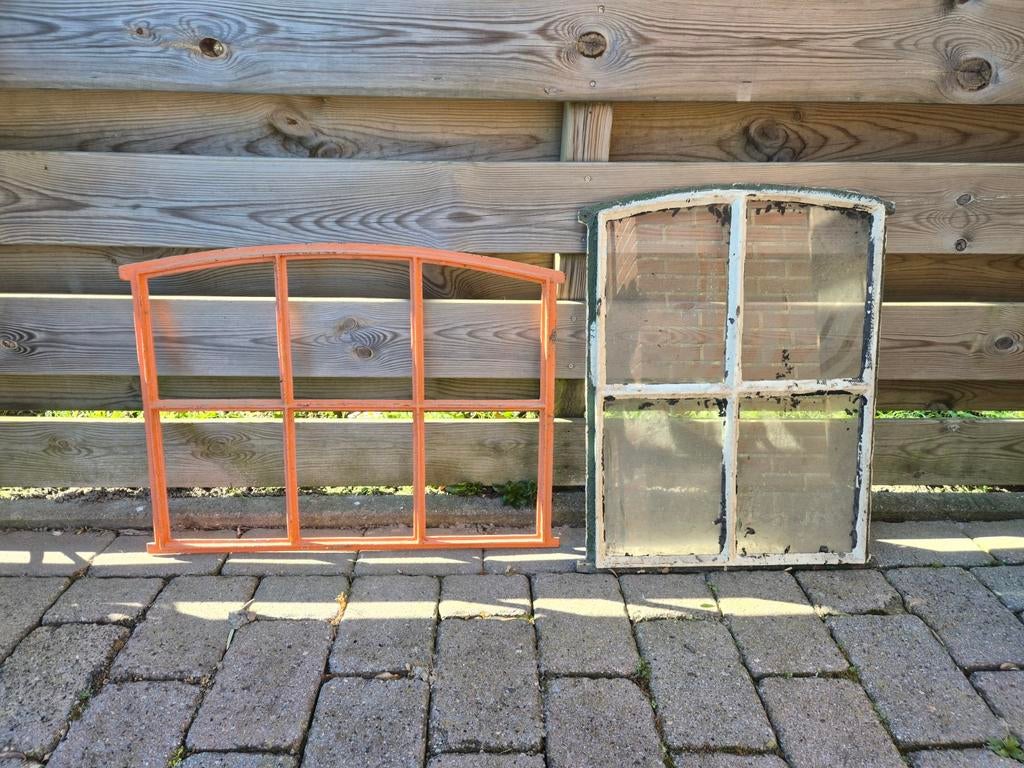 Gietijzeren stalramen - Authentiek en robuust, Doe-het-zelf en Verbouw, Glas en Ramen, Ophalen, Gevelraam of Ruit, Gebruikt, 80 tot 120 cm