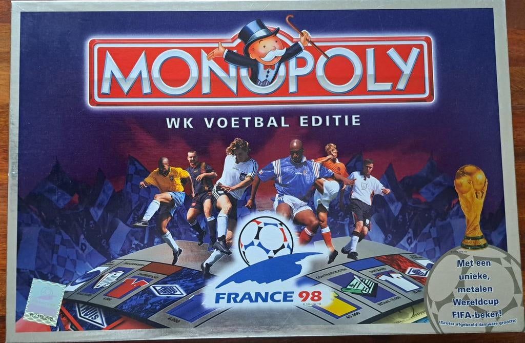 Monopoly WK Voetbal Editie Frankrijk 1998, Drie of vier spelers, Ophalen of Verzenden, Zo goed als nieuw