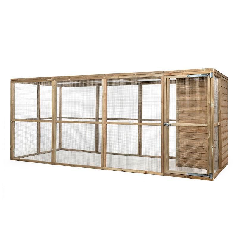 Houten Volière met nachthok Iris, Ophalen of Verzenden, Nieuw, Hout, Volière