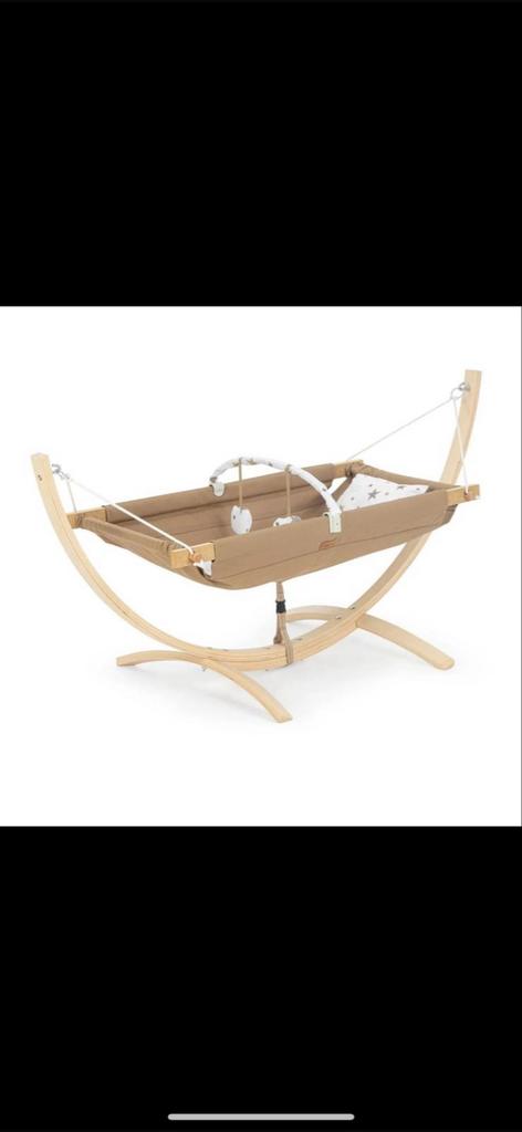 Comfortabele babyhangmat met houten standaard, Kinderen en Baby's, Babywiegjes en Ledikanten, Zo goed als nieuw, Wieg, Ophalen of Verzenden