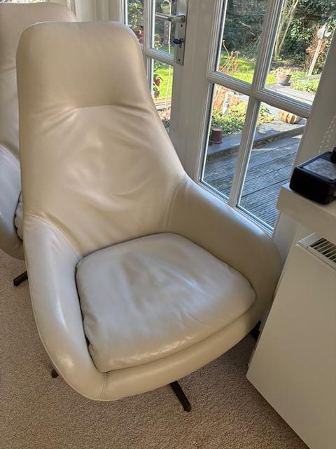 2 prachtige PODE (Leolux) fauteuils, Huis en Inrichting, Fauteuils, Ophalen, Gebruikt, 75 tot 100 cm, 50 tot 75 cm