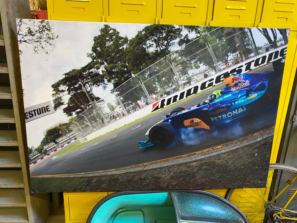 Canvas F1 uit kantine belgisch race circuit 150 x 100cm, Ophalen, Formule 1