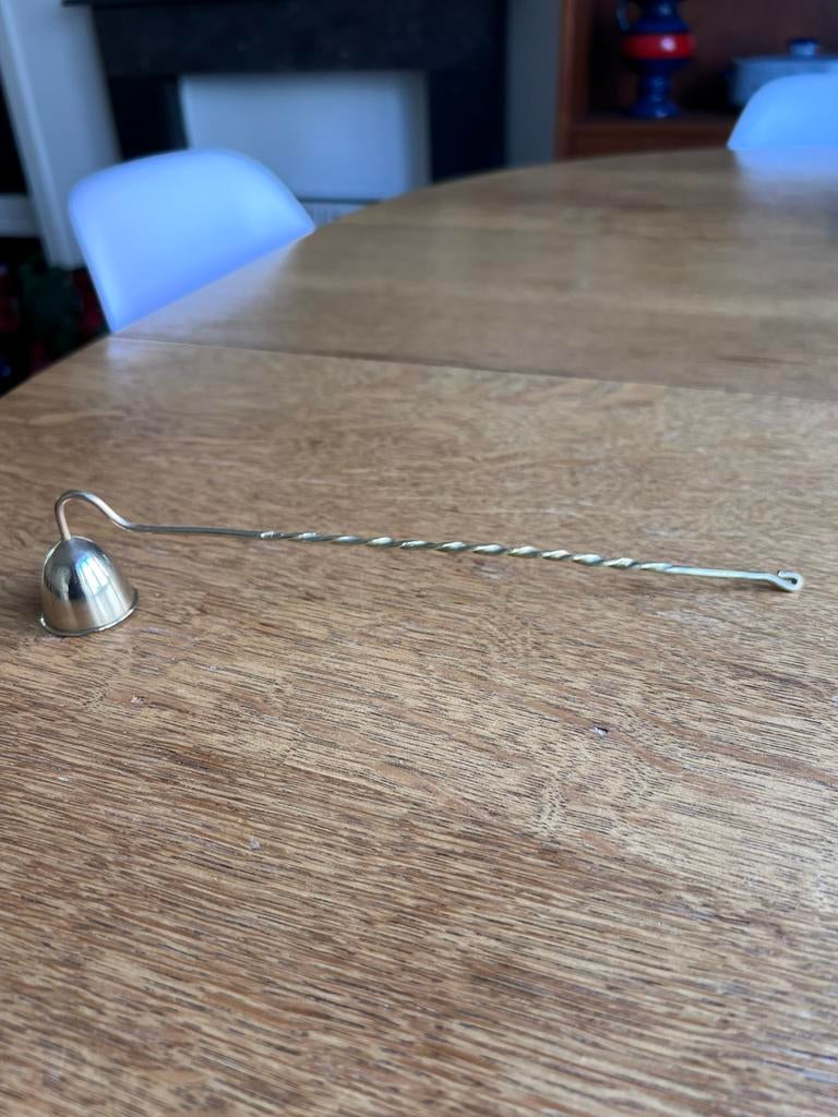 Vintage messing kaarsendover, Ophalen of Verzenden, Koper