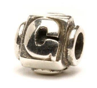 Trollbeads Oude blokletter S en F TAGBE-10130, Gebruikt, Ophalen of Verzenden, Trollbeads, 1 bedel