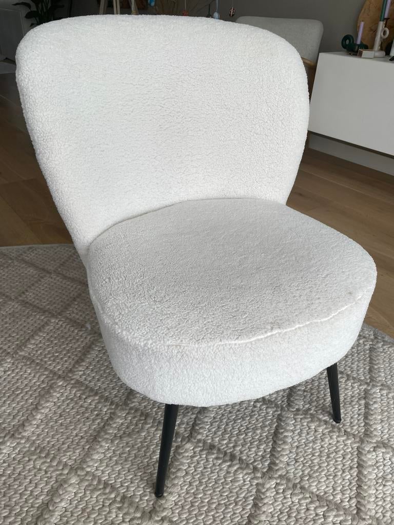 Witte stoel/fauteuille, Huis en Inrichting, Stoelen, Ophalen, Wit, Zo goed als nieuw, Stof