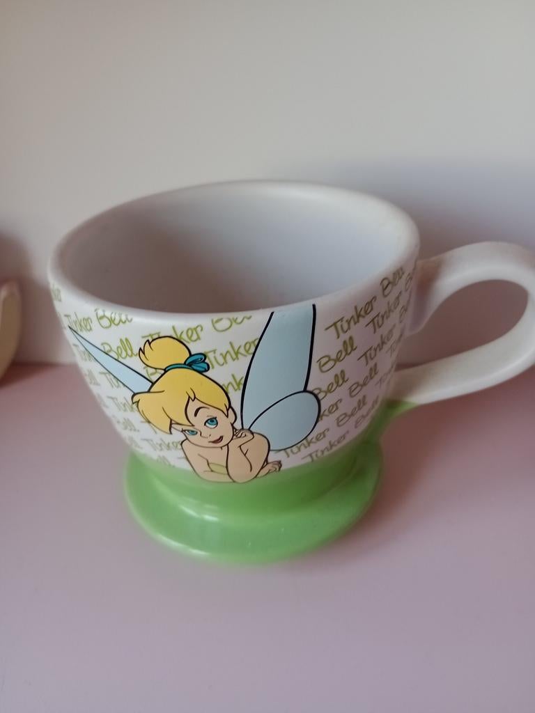 2 mooie koppen tinkerbell uit Disneyland, Ophalen of Verzenden, Overige figuren, Nieuw, Beeldje of Figuurtje