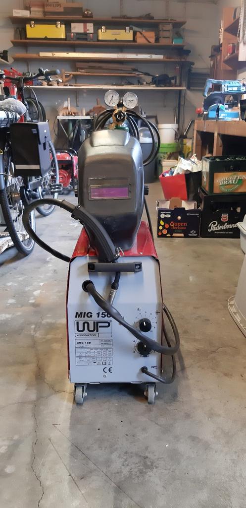 Zgan wp 150 mig lasapparaat met nieuwe eigendoms gasfles 8l, Ophalen, Zo goed als nieuw, Co2