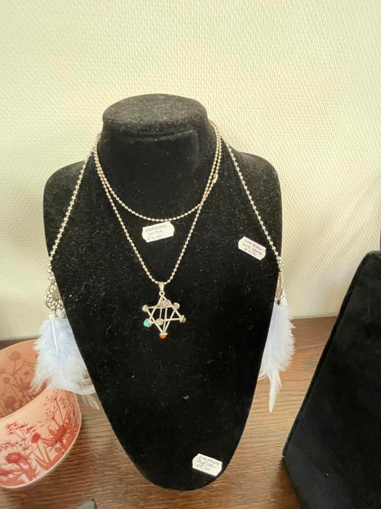 Nieuwe Merkaba Chakra Ketting met Edelstenen - Opheffingsver, Overige materialen, Overige kleuren, Nieuw, Ophalen of Verzenden