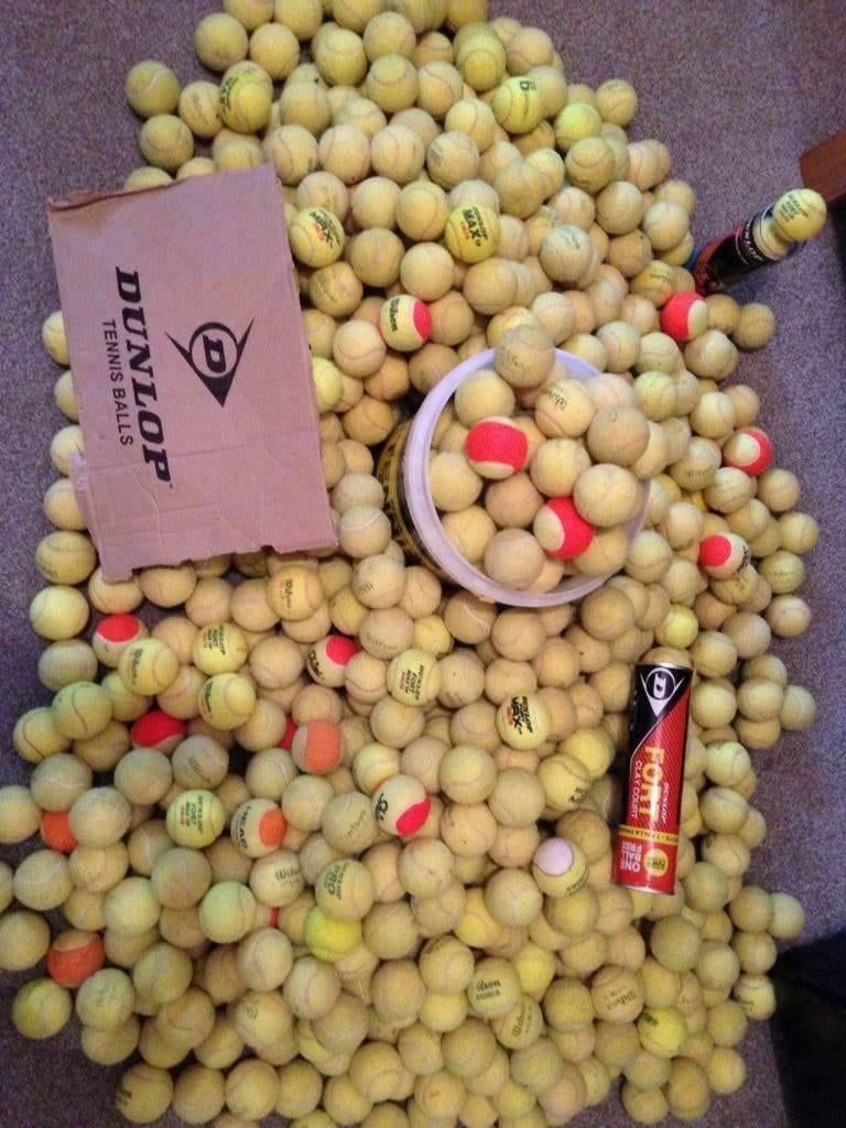 mooie tweede hands tennis ballen, Ophalen of Verzenden, Gebruikt