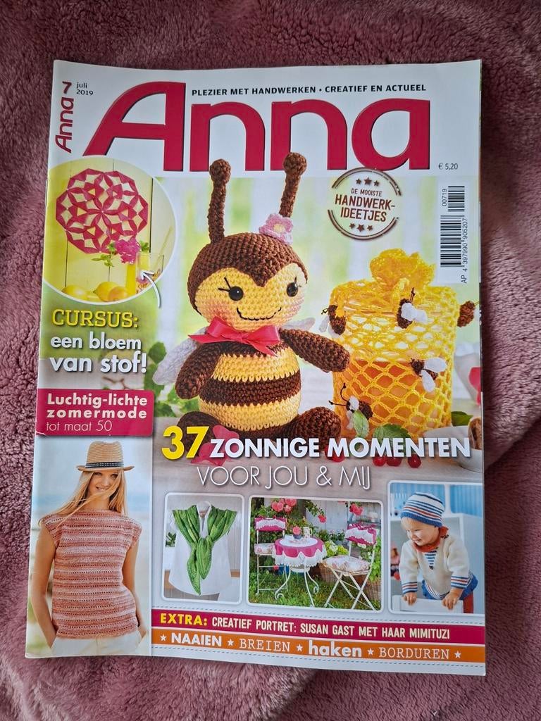 Anna Magazine Juli 2019 - Handwerken & Creatief, Ophalen of Verzenden, Zo goed als nieuw, Overige typen