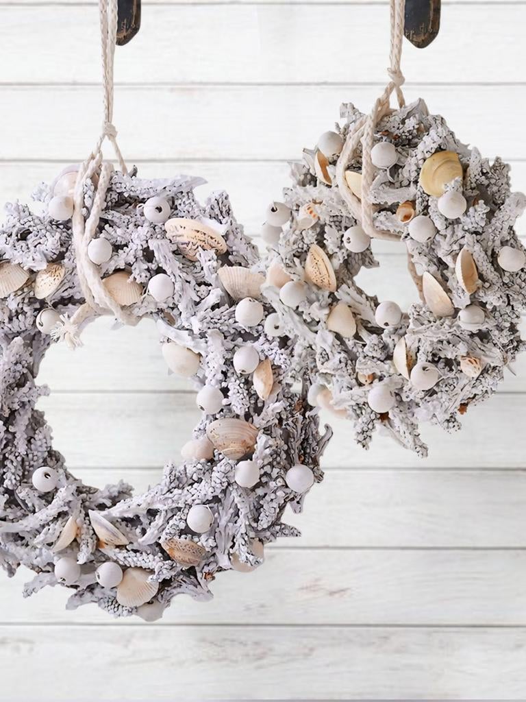 2 PCS * RIVIÈRA MAISON DECORATIE SCHELPEN KRANSEN *, Ophalen of Verzenden