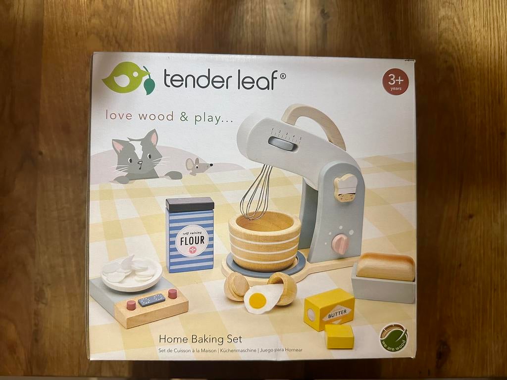 Tender leaf houten speelgoed leuken home baking set, Ophalen of Verzenden, Nieuw, Meubelstuk of Keukentje