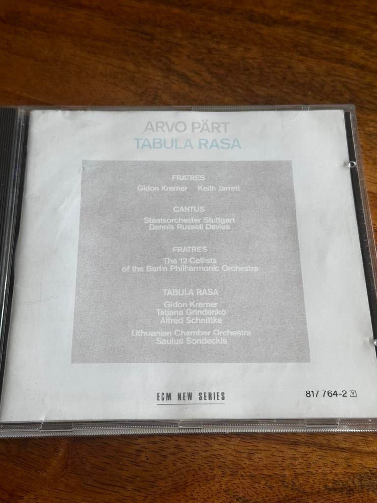 Arvo Pärt ,Tabula Rasa, Ophalen of Verzenden, 1980 tot heden, Zo goed als nieuw, Jazz