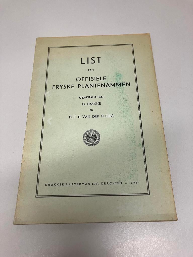List fan offisiele Fryske plantenammen, Ophalen of Verzenden, Gelezen