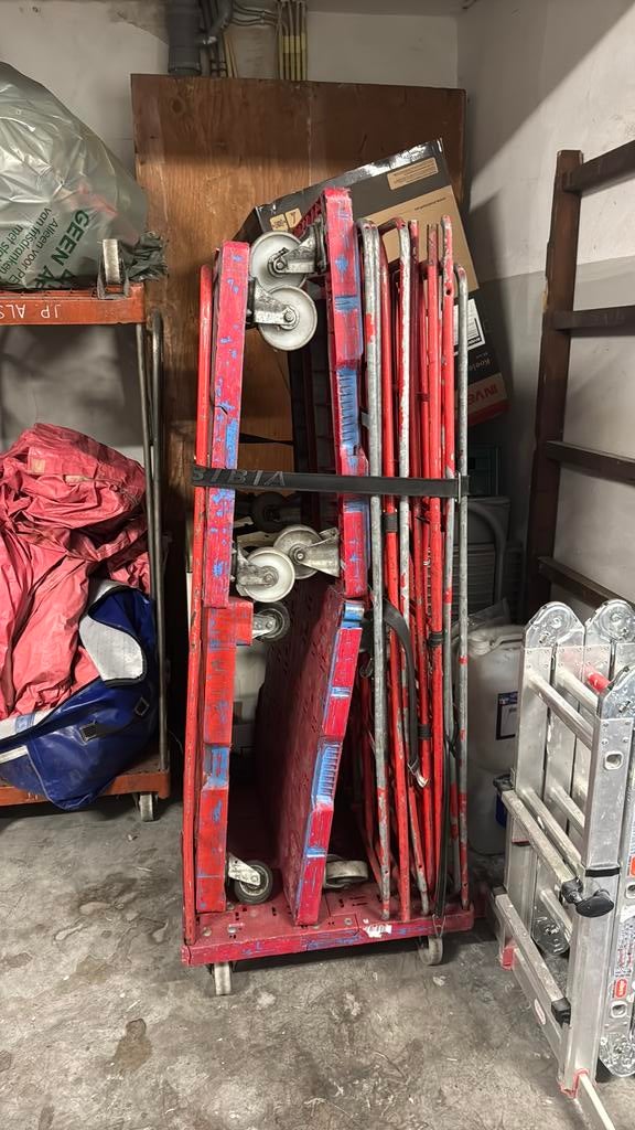 20 Gebruikte Rolcontainers / rolboxen, Doe-het-zelf en Verbouw, Transportwagens, Gebruikt, Transportkar, 100 liter of meer, Ophalen of Verzenden