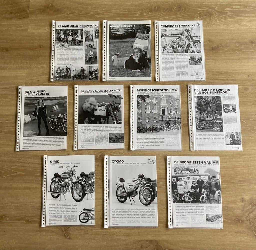 Unieke Map met veel documentatie diverse brommers set 3, Verzenden, Zo goed als nieuw