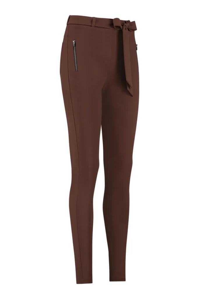 Studio anneloes margot broek L chestnut travelstof, Kleding | Dames, Broeken en Pantalons, Maat 42/44 (L), Ophalen of Verzenden