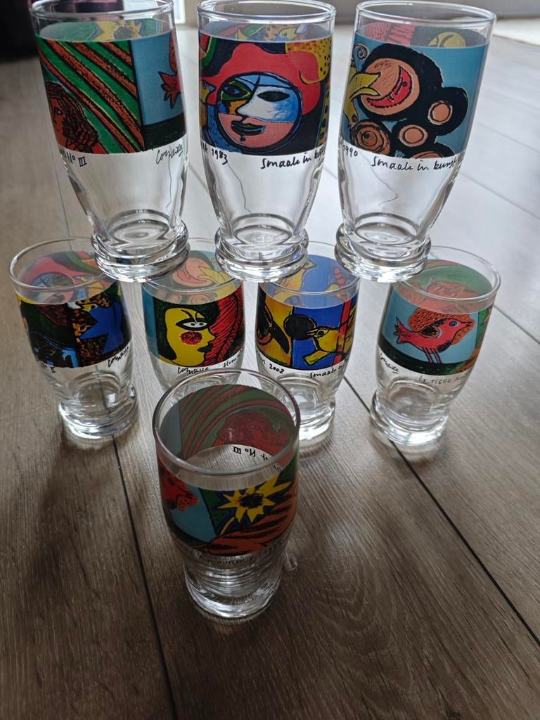 8 Corneille glazen in prima staat, Ophalen of Verzenden, Zo goed als nieuw, Overige typen