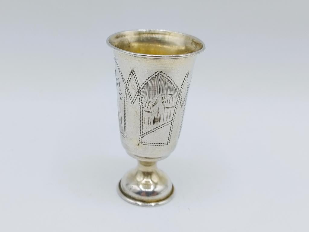 Zilveren kiddush cup, G. Ravkin, Berdichev, ca. 1900