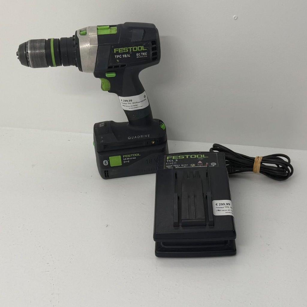 Festool TPC 18/4 Boormachine | Met accu en lader, Boormachine, Dordrecht@usedproducts.nl, Toulonselaan 72, Ophalen of Verzenden