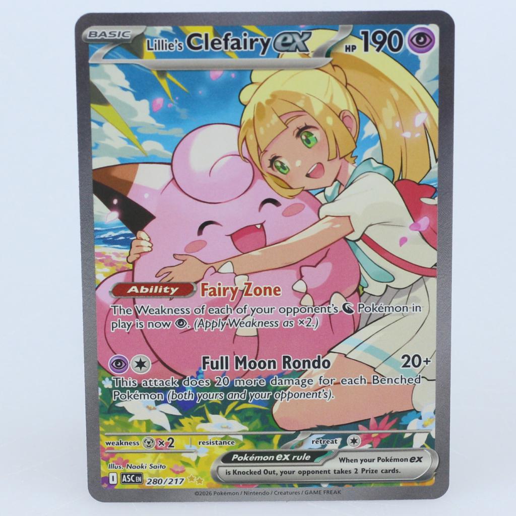 Lillie's Clefairy ex (ASC 280) TCG Near Mint, Pokemon, Zo goed als nieuw, Support@pokemon.com, The Pokémon Company
Roppongi Hills Mori Tower 8F
6-10-1 Roppongi, Minato-ku
Tokyo 106-6118
Japan
