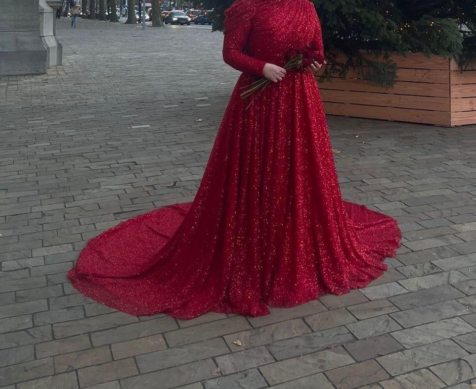 BRUIDJURK OP MAAT GEMAAKT MAAT42/44, Overige typen, Blauw, Maat 42/44 (L), Ophalen of Verzenden