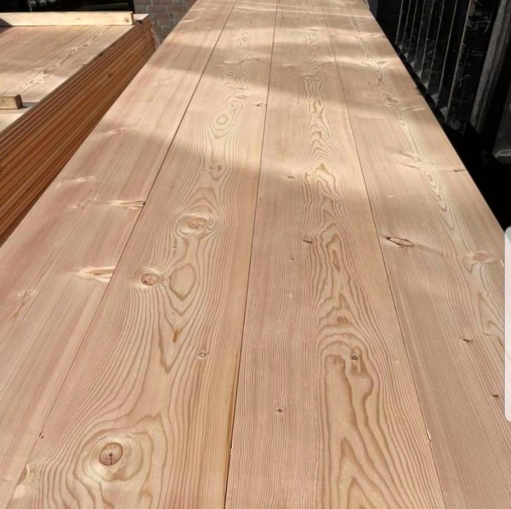 MASSIVE DOUGLAS VLOERDELEN 30 mm dik 270 mm breed uniek, Ophalen of Verzenden