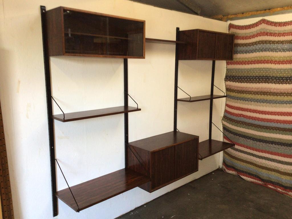 Poul cadovius modulair wandsysteem, wandmeubel Denemarken, Huis en Inrichting, Kasten | Wandmeubels, Ophalen, Gebruikt