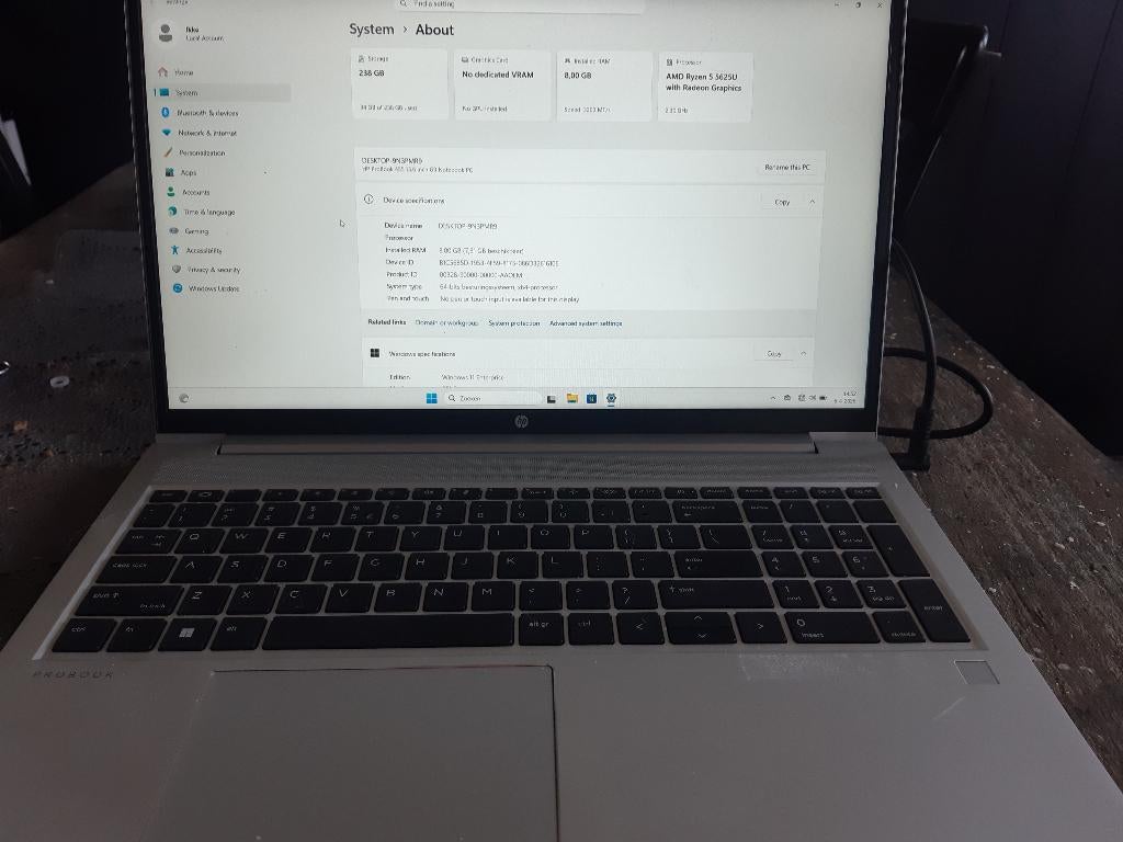 HP Probook 455 G9, Computers en Software, Windows Laptops, Ophalen, Gebruikt, 2 tot 3 Ghz, 8 GB