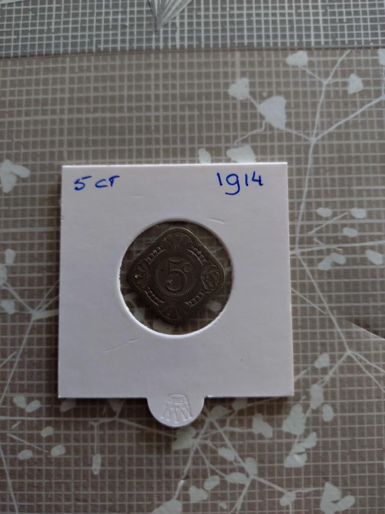 5 cent 1914, Postzegels en Munten, Munten | Nederland, Ophalen of Verzenden, Koningin Wilhelmina, Overige waardes, Losse munt