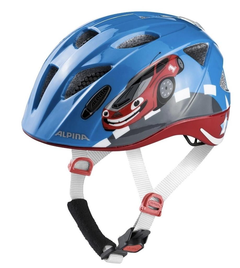 Alpina Ximo Flash Red car kinderhelm maat 45-49, Gebruikt, Alpina, Jongen of Meisje, Overige maten