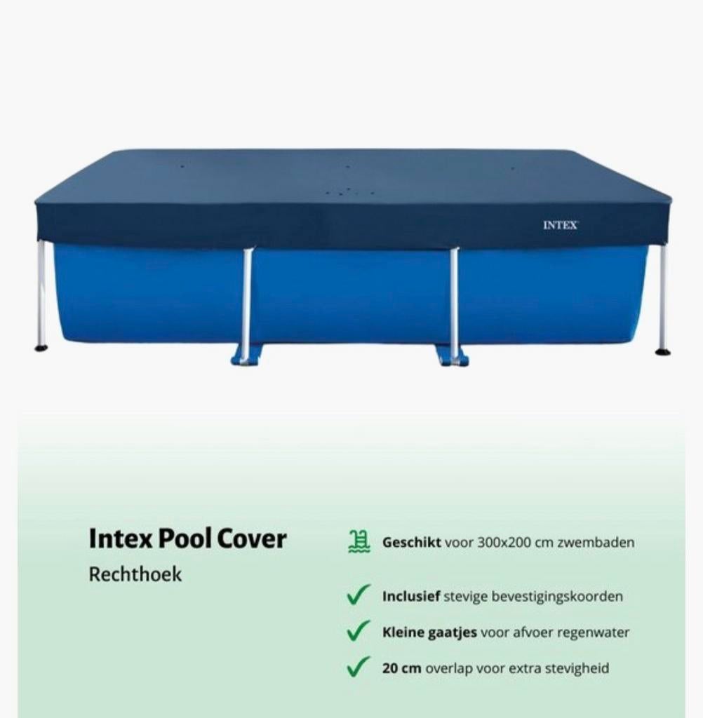 Intex Zwembad 300x200x75 met afdekzeil en accessoires, Tuin en Terras, Zwembaden, Ophalen